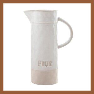 Santa Barbara Design Studio Pitcher with Handle Face Designs Ceramic Serveware,